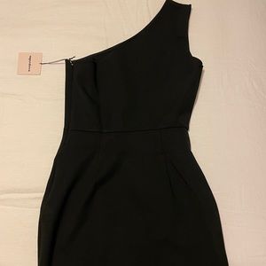 Superdown tight one shoulder black dress, bought from Revolve